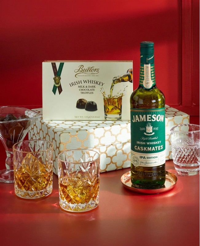 Whiskey and Truffles Gift Basket Whiskey and Truffles Gift Basket